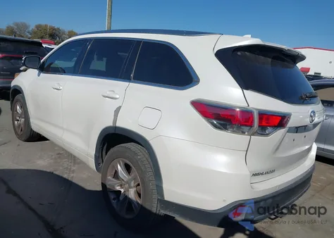 2015 Toyota Highlander Limited V6 from USA, damaged, VIN 5TDYKRFHXFS079164